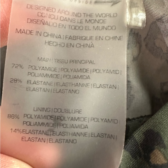 The Upside Green Leopard Print Cropped Leggings Tights size 10 Medium - Picture 15 of 16